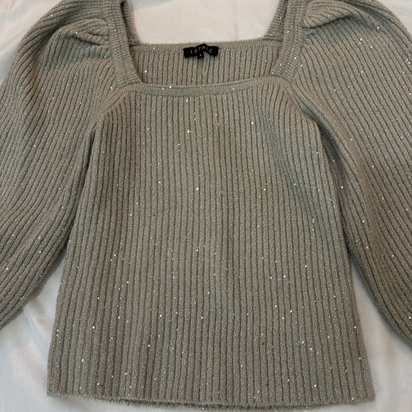 1.State Womens Shimmer Ribbed Pullover Sweater - Picture 4 of 7